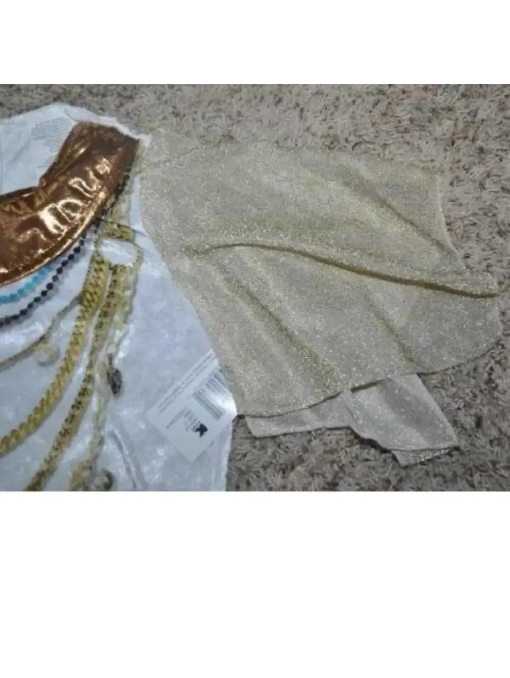 Cleopatra Halloween Costume 1/3 Cleo Cutie Egyptian 3 Pc White Gold Girls Teen